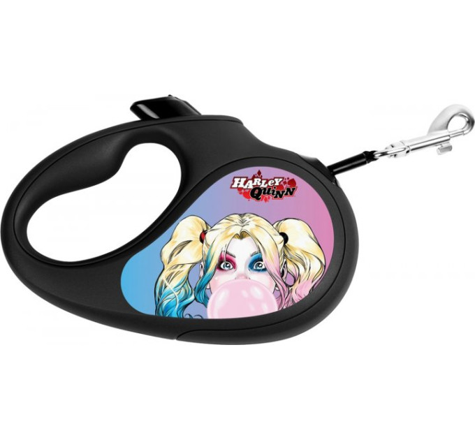 8124-1016-01 Повідець-рулетка для собак WAUDOG R-leash, малюнок "Харлі Квін", S, до 15 кг, 5 м, світ